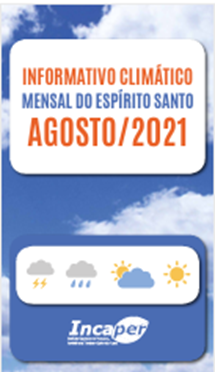 Logomarca - Informativo climático mensal do Espírito Santo - agosto 2021