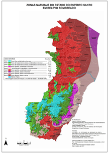 Logomarca - Zonas naturais do Estado do Espírito Santo em relevo sombreado