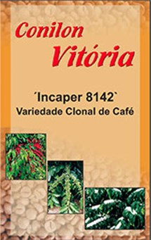 Logomarca - Conilon Vitória : 'Incaper 8142' : variedade clonal de café.