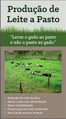 Logomarca - Produção de leite a pasto : "levar o gado ao pasto e não o pasto ao gado".