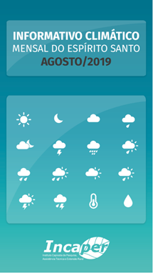 Logomarca - Informativo Climático Mensal do Espírito Santo - agosto de 2019.