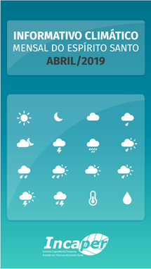 Logomarca - Informativo climático mensal do Espírito Santo - abril de 2019