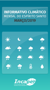 Logomarca - Informativo climático mensal do Espírito Santo - março de 2019.