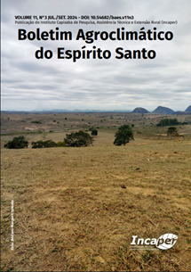 Logomarca - BOLETIM AGROCLIMÁTICO DO ESPÍRITO SANTO - JUL/SET 2024