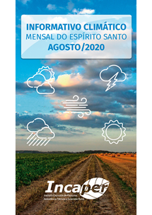 Logomarca - Informativo climático mensal do Espírito Santo - agosto 2020.