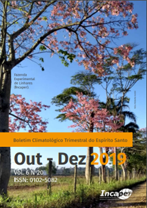Logomarca - Boletim climatológico trimestral do Espírito Santo - OUT/DEZ 2019