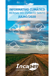Logomarca - Informativo climático mensal do Espírito Santo - julho 2020.